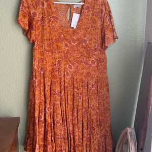 Orange Boho Dress